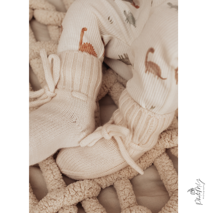 Merino wol slofjes off white